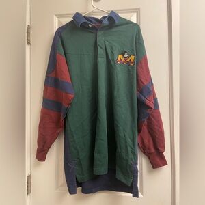 Vintage Mickey Mouse rugby long sleeves shirts